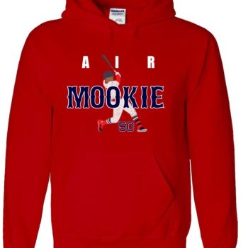 Red Mookie Betts Boston Red Sox "Air Pic" Hooded Sweatshirt Unisex Hoodie