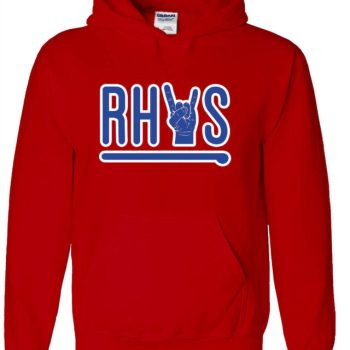Red Rhys Hoskins Philadelphia Phillies "Home Run Rock Out" Hooded Sweatshirt Unisex Hoodie