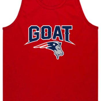 Red Tom Brady New England Patriots "New Goat Logo" Unisex Tank Top
