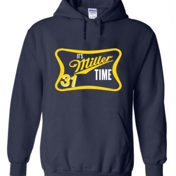 Reggie Miller Indiana Pacers "Miller Time" Hooded Sweatshirt Hoodie