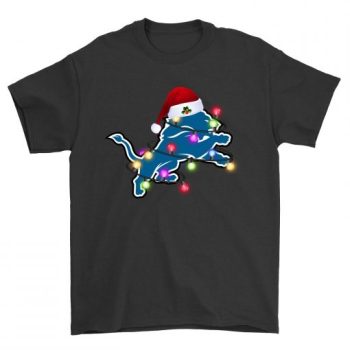 Santa is Hat Merry Christmas Detroit Lions Unisex T-Shirt Kid T-Shirt LTS3554