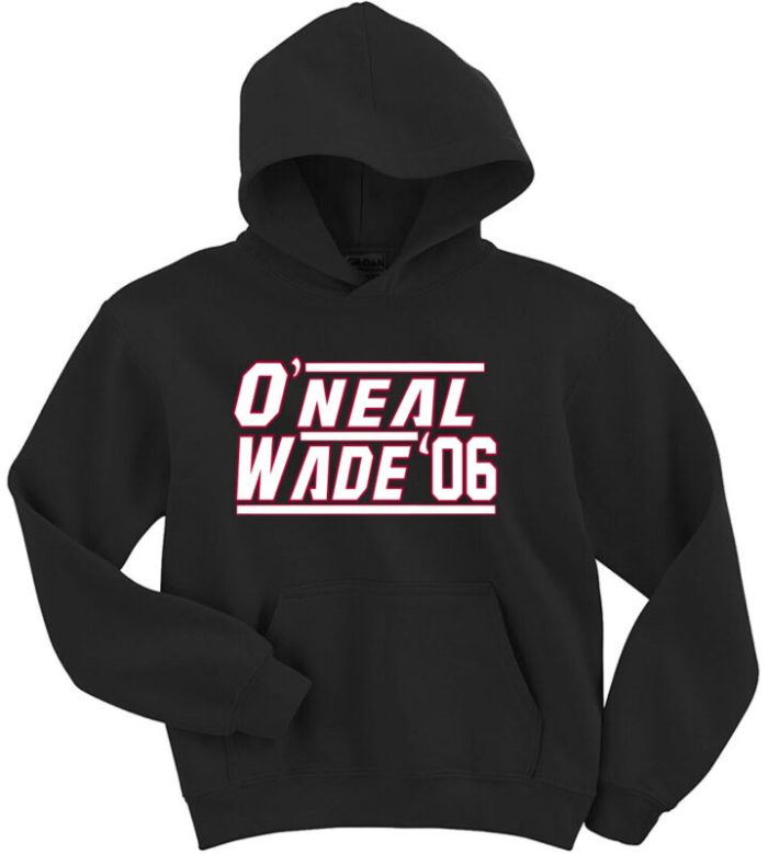 Shaquille O'Neal Shaq Dwyane Wade Miami Heat 2006 Crew Hooded Sweatshirt Unisex Hoodie