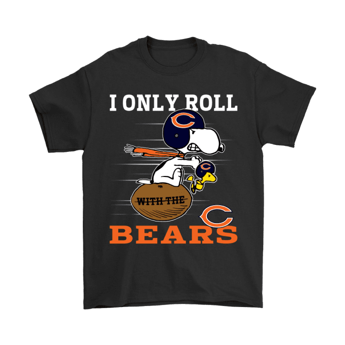 Snoopy And Woodstock I Only Roll With The Chicago Bears Unisex T-Shirt Kid T-Shirt LTS1481