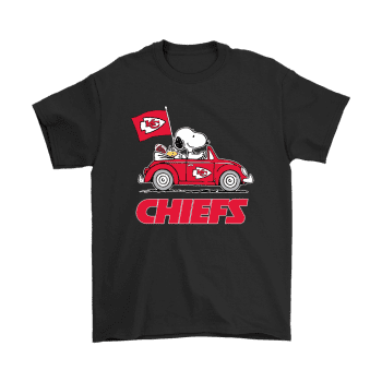 Snoopy And Woodstock Ride The Kansas City Chiefs Car Unisex T-Shirt Kid T-Shirt LTS3151