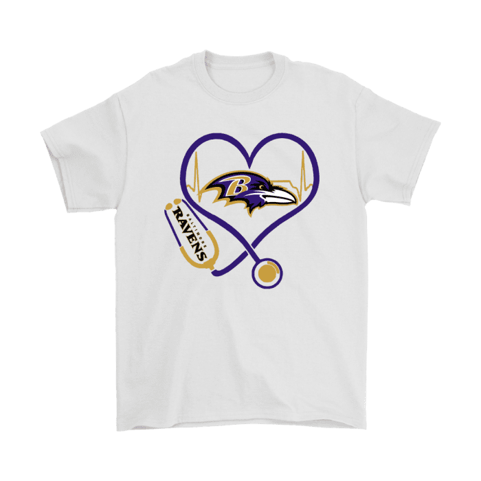 Stethoscope Heartbeat Nurse Symbol Baltimore Ravens Unisex T-Shirt Kid T-Shirt LTS213