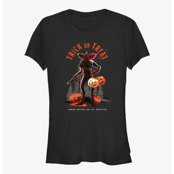 Stranger Things Trick Or Treating Demogorgon Girls T-Shirt Women Lady T-Shirt HTS4435