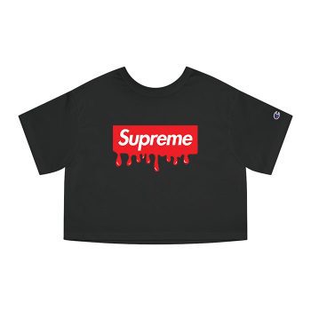 Supreme Drip Luxury Logo Champion Women Cropped T-Shirt CTB2923