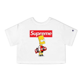 Supreme Skater Simpsons Champion Women Cropped T-Shirt CTB2947