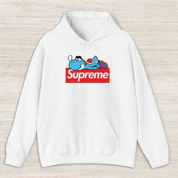 Supreme Yoshi Blue Mario Unisex Pullover Hoodie HTB1217
