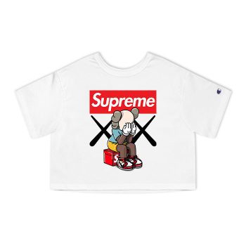 Supreme x Kaws Bearbrick Champion Women Cropped T-Shirt CTB2940