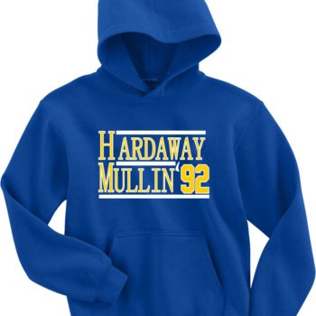Tim Hardaway Chris Mullin Golden State Warriors 1992 Crew Hooded Sweatshirt Unisex Hoodie