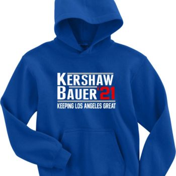Trevor Bauer Clayton Kershaw Los Angeles Dodgers 2021 Crew Hooded Sweatshirt Unisex Hoodie