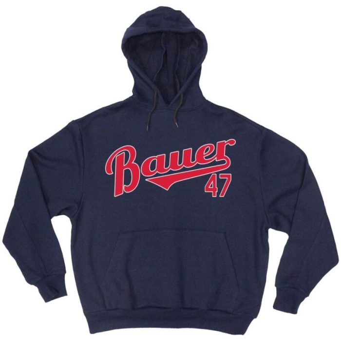 Trevor Bauer Cleveland Indians "Bauer Logo" Hooded Sweatshirt Unisex Hoodie