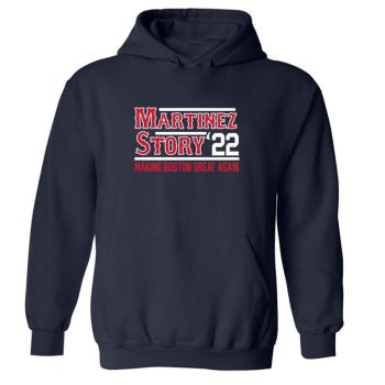 Trevor Story Jd Martinez Boston Red Sox 2022 Crew Hooded Sweatshirt Unisex Hoodie