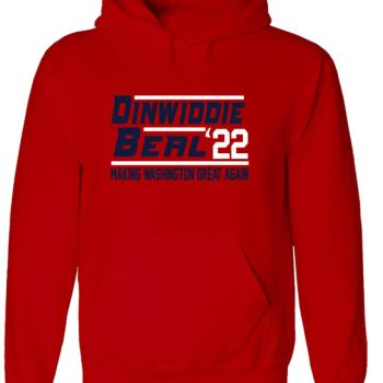 Washington Wizards Spencer Dinwiddie Bradley Beal 2022 Crew Hooded Sweatshirt Unisex Hoodie