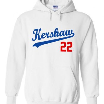 White Clayton Kershaw Los Angeles Dodgers "Kershaw" Hooded Sweatshirt Hoodie