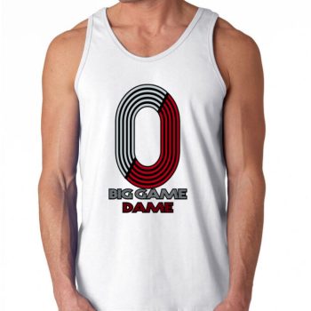 White Damian Lilliard Portland Trailblazers Big Game Dame T Unisex Tank Top