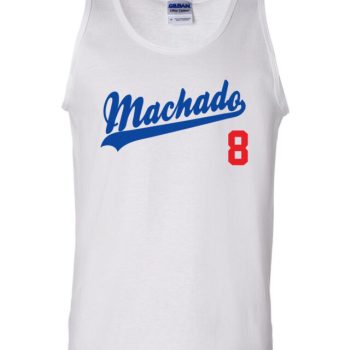 White Manny Machado Los Angeles Dodgers "Logo" Unisex Tank Top