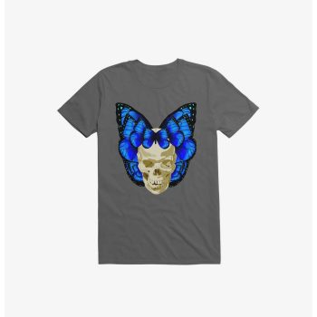 Wings Of Death Butterfly Skull Asphalt Grey Kid Tee - Unisex T-Shirt HTS3967