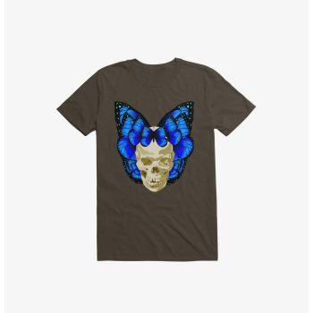 Wings Of Death Butterfly Skull Brown Kid Tee - Unisex T-Shirt HTS3969