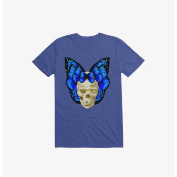 Wings Of Death Butterfly Skull Royal Blue Kid Tee - Unisex T-Shirt HTS3975