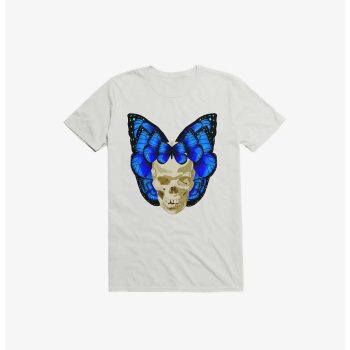 Wings Of Death Butterfly Skull White Kid Tee - Unisex T-Shirt HTS3976