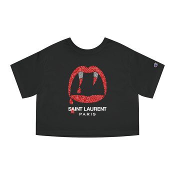 Yves Saint Laurent Fang Champion Women Cropped T-Shirt CTB2506
