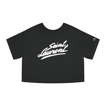 Yves Saint Laurent Logo Luxury Champion Women Cropped T-Shirt CTB2713