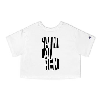 Yves Saint Laurent Logo Luxury Champion Women Cropped T-Shirt CTB2719