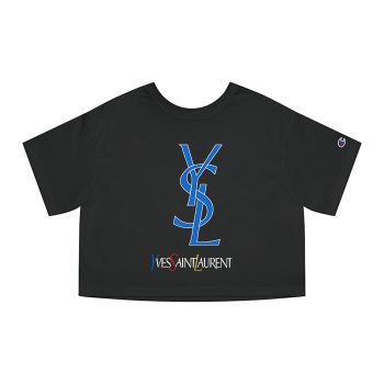 Yves Saint Laurent Logo Luxury Champion Women Cropped T-Shirt CTB2720