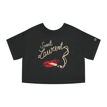 Yves Saint Laurent Logo Luxury Champion Women Cropped T-Shirt CTB2721