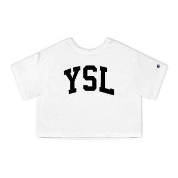 Yves Saint Laurent Logo Luxury Champion Women Cropped T-Shirt CTB2722