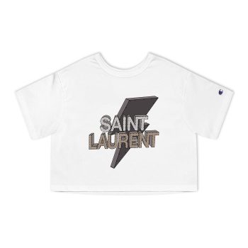 Yves Saint Laurent Logo Luxury Champion Women Cropped T-Shirt CTB2724
