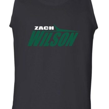 Zach Wilson New York Jets Stealth Black Logo Unisex Tank Top