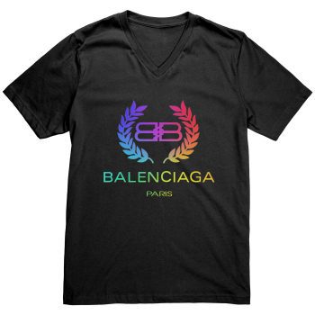 Balenciaga Logo Premium Mens V-Neck Shirt