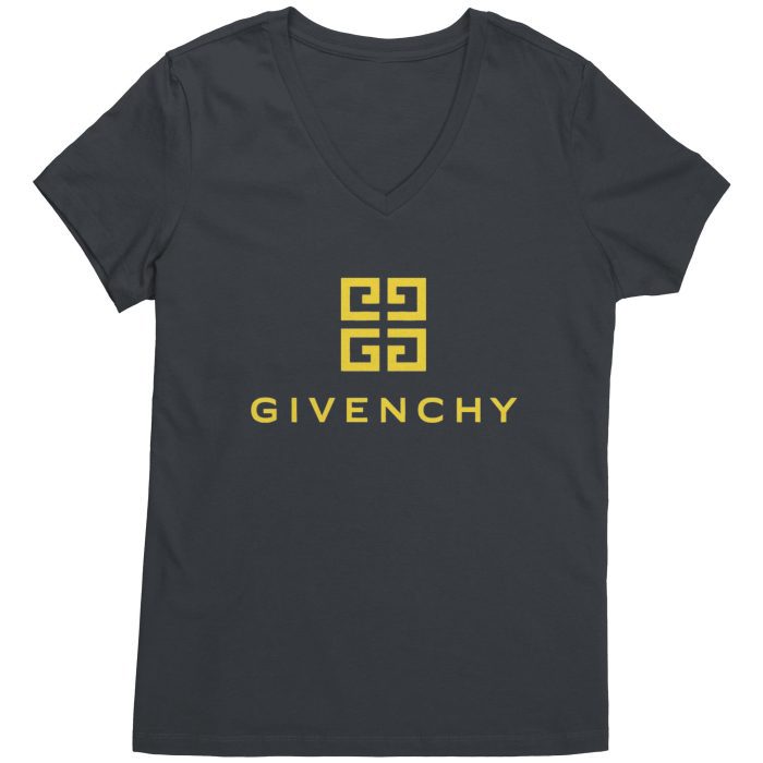 Givenchy Gold Logo Womens V-Neck Shirt