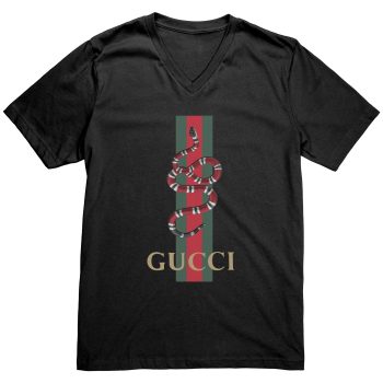 Gucci Snake Logo Mens V-Neck Shirt
