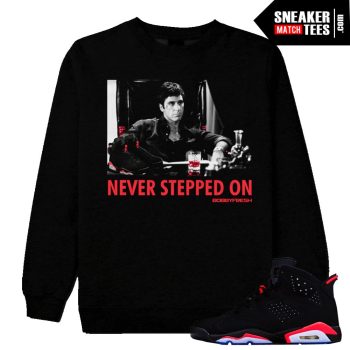 Infrared 6S Matching Crewneck Sweatshirt Never Stepped On Crewneck Sweatshirt Black
