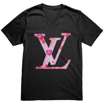 Louis Vuitton Logo With Love Mens V-Neck Shirt