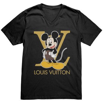 Louis Vuitton Mickey Mouse Mens V-Neck Shirt