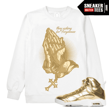 Match Jordan 6 Pinnacle Forgiveness White Sweatshirt Crewneck