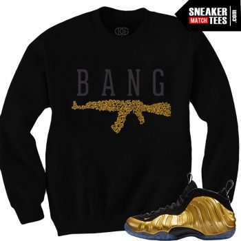 Nike Foamposite One Gold Matching S Shirts Ak Roses Black Crewneck Sweatshirt Streetwear Online
