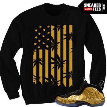 Nike Foamposite One Gold Matching S Shirts Plant Life Black Crewneck Sweatshirt Streetwear Online