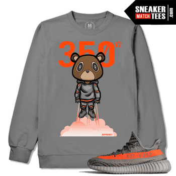 Yeezy Boost 350 V2 Beluga Match Bear 350 Boost Grey Crewneck Sweatshirt