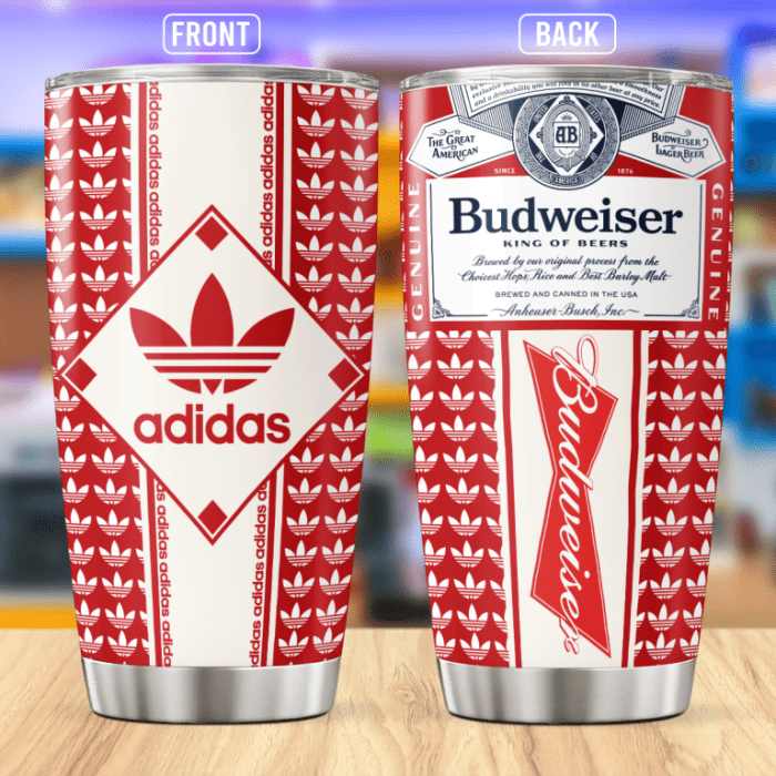 Adidas Budweiser Stainless Steel Tumbler 20oz