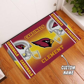 Arizona Cardinals Custom Name Personalized Funny Luxury Front Entrance Doormat Welcome Mat DM1971