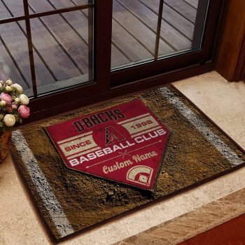 Arizona Diamondbacks MLB Retro Vintage Style Custom Name Personalized Entrance Doormat Welcome Mat DM1764