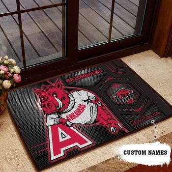 Arkansas Razorbacks 3D Doormats NCAA Custom Name Doormat DM1106