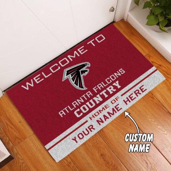 Atlanta Falcons Country Custom Name Personalized Luxury Front Entrance Doormat Welcome Mat DM1964