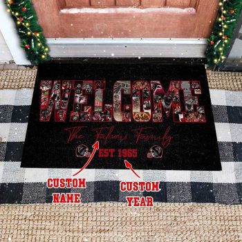 Atlanta Falcons Custom Name And Year Welcome Doormat Welcome DM1343
